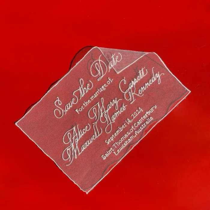 Vintage-Inspired Embroidered Save the Date